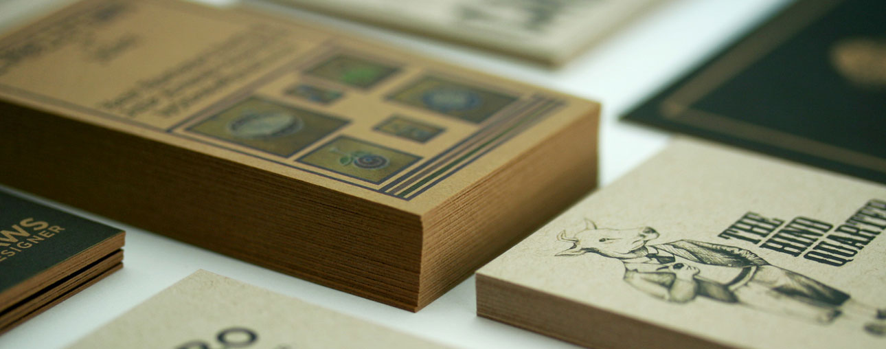 thick business cards, kraft business cards
