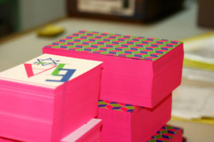 edge color postcards, edge color invitations, thick postcards, thick invitations