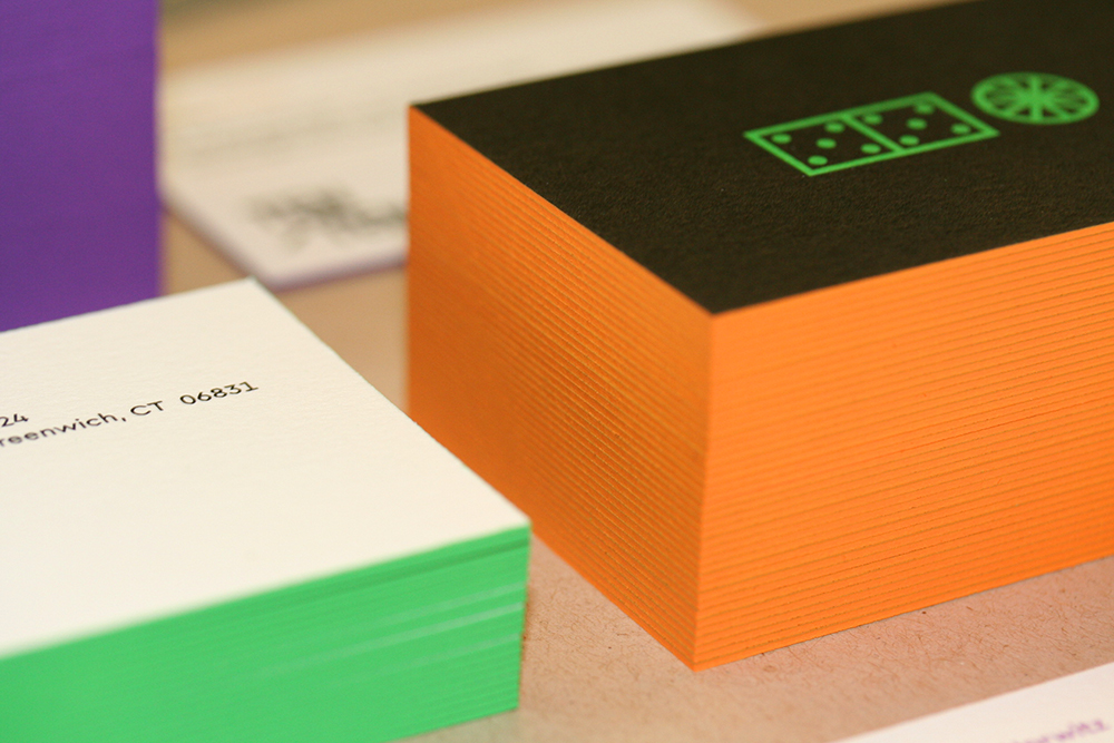 painted edge business cards