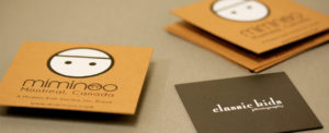white ink printing, kraft business cards