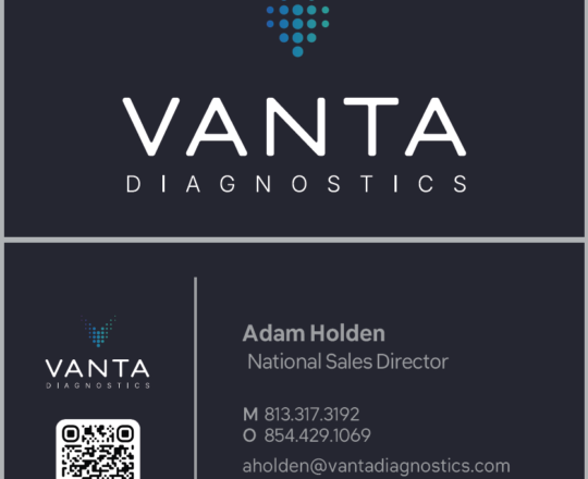 Custom Order: Vanta Diagnostics Business Cards