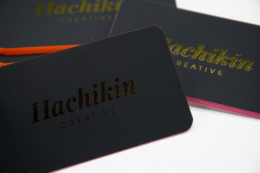 Gold metallic foil example
